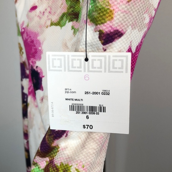 Liz Claiborne textured floral dress with pockets - Picture 4 of 7